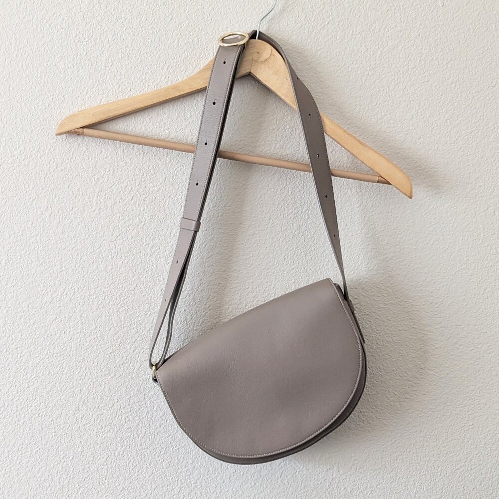 Cuyana Half Moon Shoulder Bag Stone